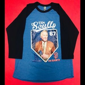 Limited Edition Dodgers Vin Scully Baseball T S/M